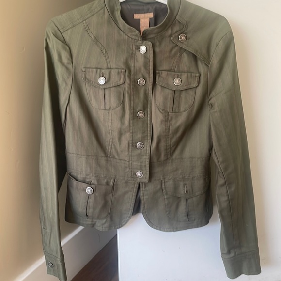 Fitted military green/very light brown color jacket. - Picture 1 of 3